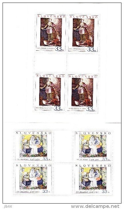 2 Blocs De 4 Timbres Art 2007 Neufs YT 493/494  / 2 Sheets Art 2007 Mint Mi 568/569 - Hojas Bloque