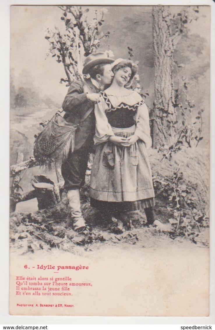 27464 Série Idylle Passagère -chasseur Amoureux Femme Fusil -gentille Amoureux  N° 6 Bergeret - Paare