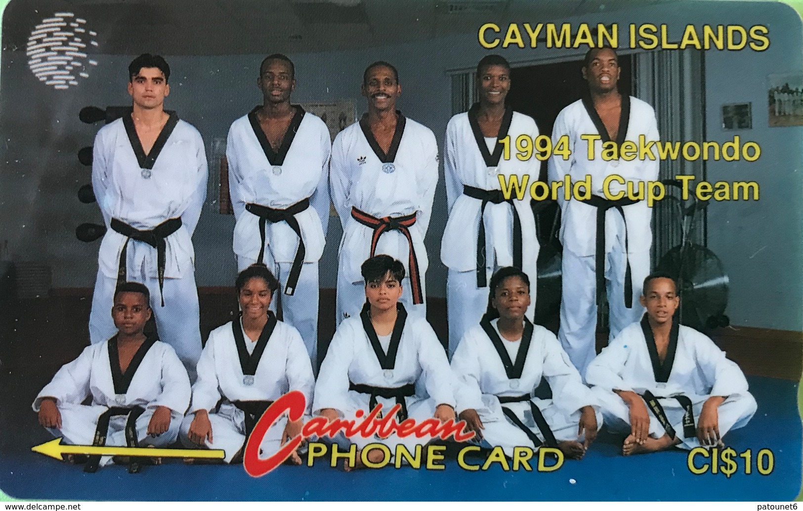 ILES CAYMAN  -  Phonecard  -  Cabble & Wirelees  - 1994 Taekwondo World Cup Team  -  CI $ 10 - Iles Cayman