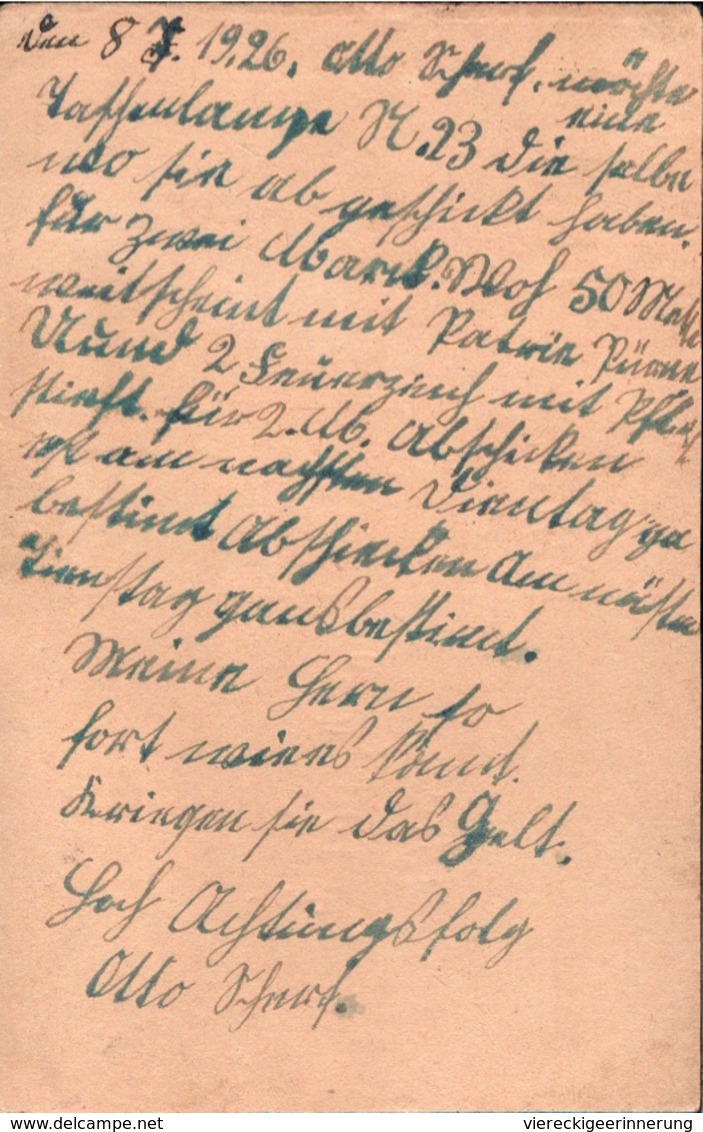 ! 1926 Ganzsache Deutsches Reich, Wurzbach Nach Kirchheim Teck - Storia Postale