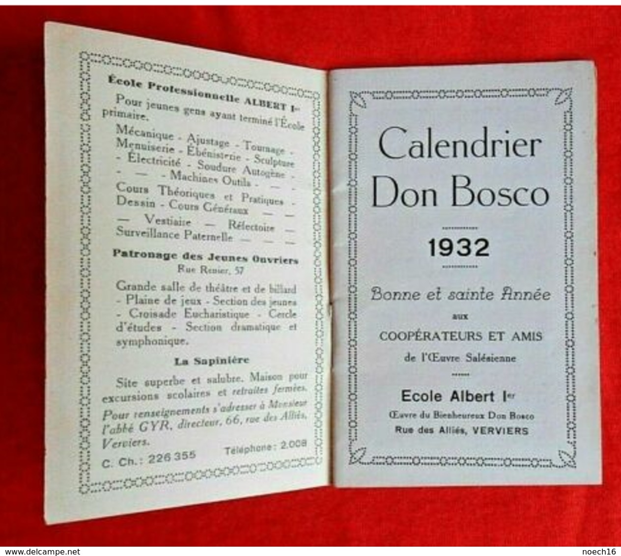 Calendrier De Poche à Feuillets 1932 Don Bosco - Kleinformat : 1921-40