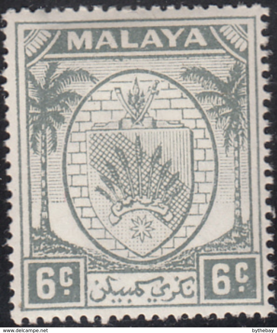 Malaya Negri Sembilan 1949-55 MH Sc 43 6c Coat Of Arms - Negri Sembilan