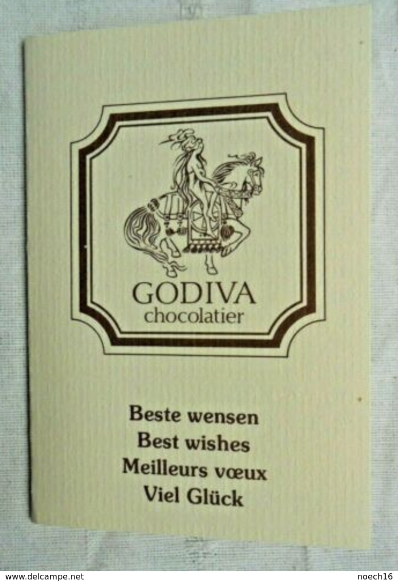 Calendrier De Poche Publicité 1986 GODIVA Chocolatier - Brugge/Bruxelles - Formato Piccolo : 1981-90