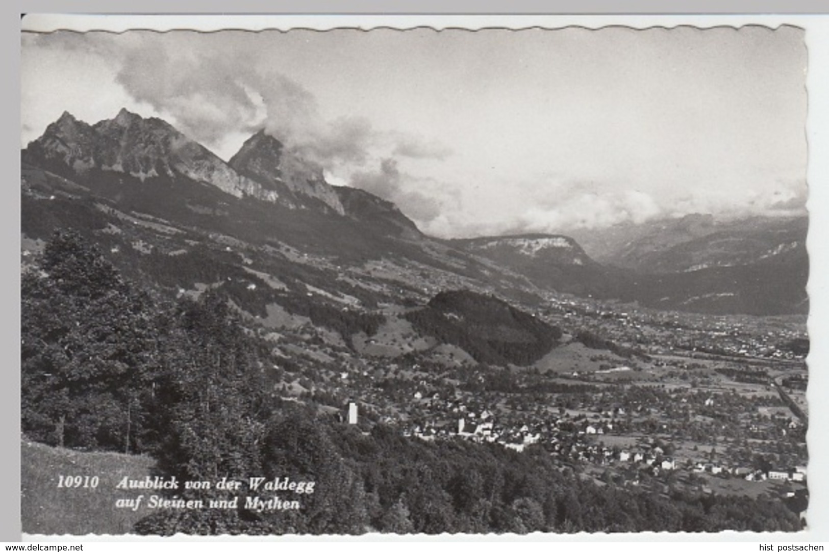 (14020) Foto AK Steinen, Schwyz, Panorama, Mythen, Nach 1945 - Steinen
