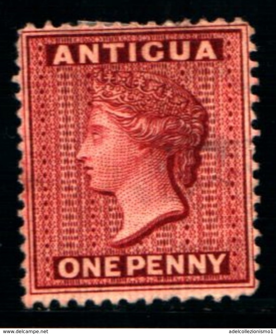 93744)  Antigua 1873-76 Effige Della Regina Vittoria- 1 P-carminio N.16 S.usato Dent. 14 - 1858-1960 Colonia Britannica