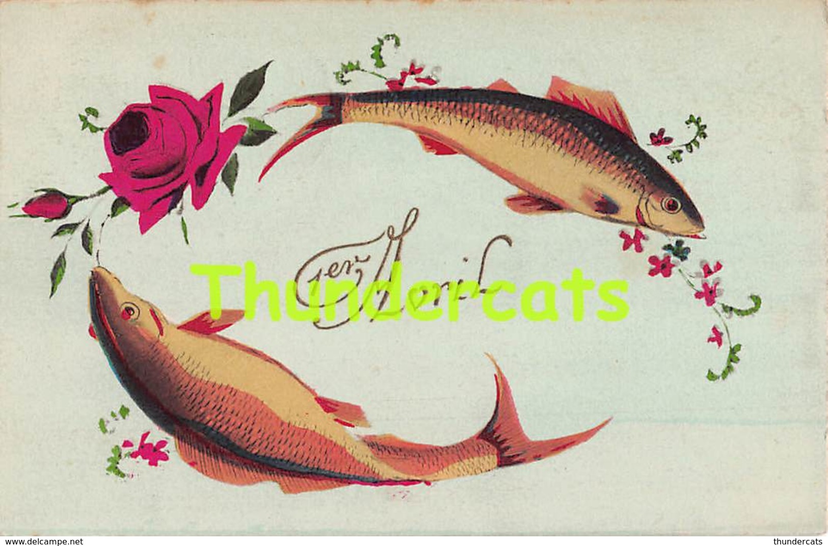 CPA CHROMOLITHO  ILLUSTRATEUR  ARTIST SIGNED POISSON D'AVRIL APRIL FOOL FISH - April Fool's Day