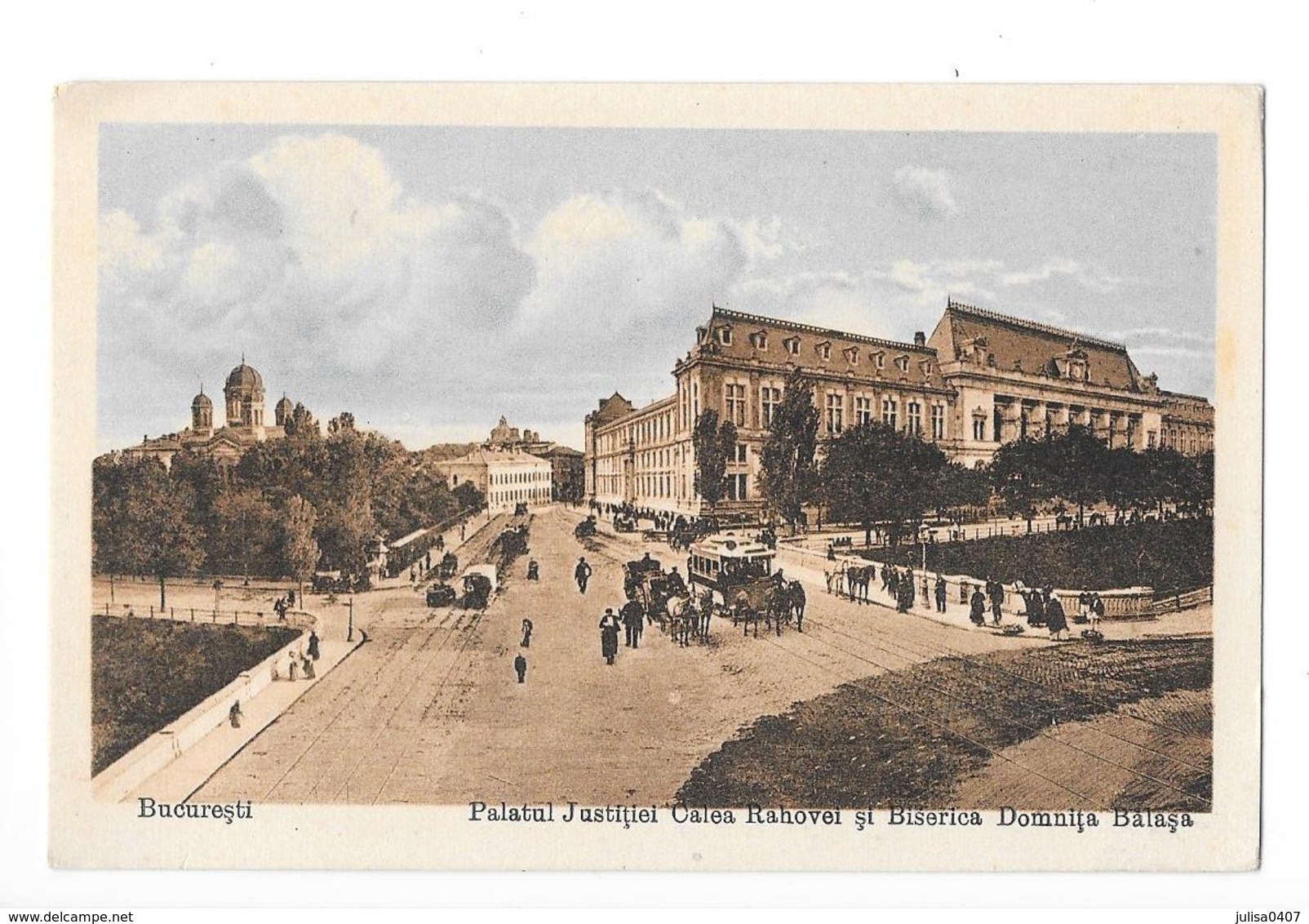 BUCAREST BUCURESTI (Roumanie) Palatul Justitiei Calea Rahovei Si Beserica Domnita Balasa - Roumanie