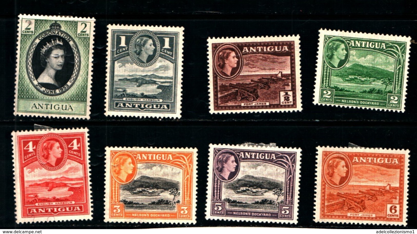 93749)  Antigua Lotto Di Francobolli -.mlh - 1858-1960 Colonia Britannica