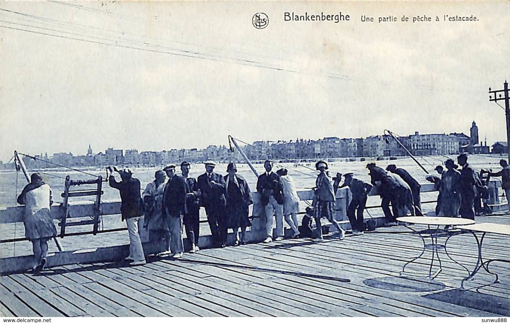 Blankenberge -  Blankenberghe -  Une Partie De Pêche à L'estacade (animée) - Blankenberge