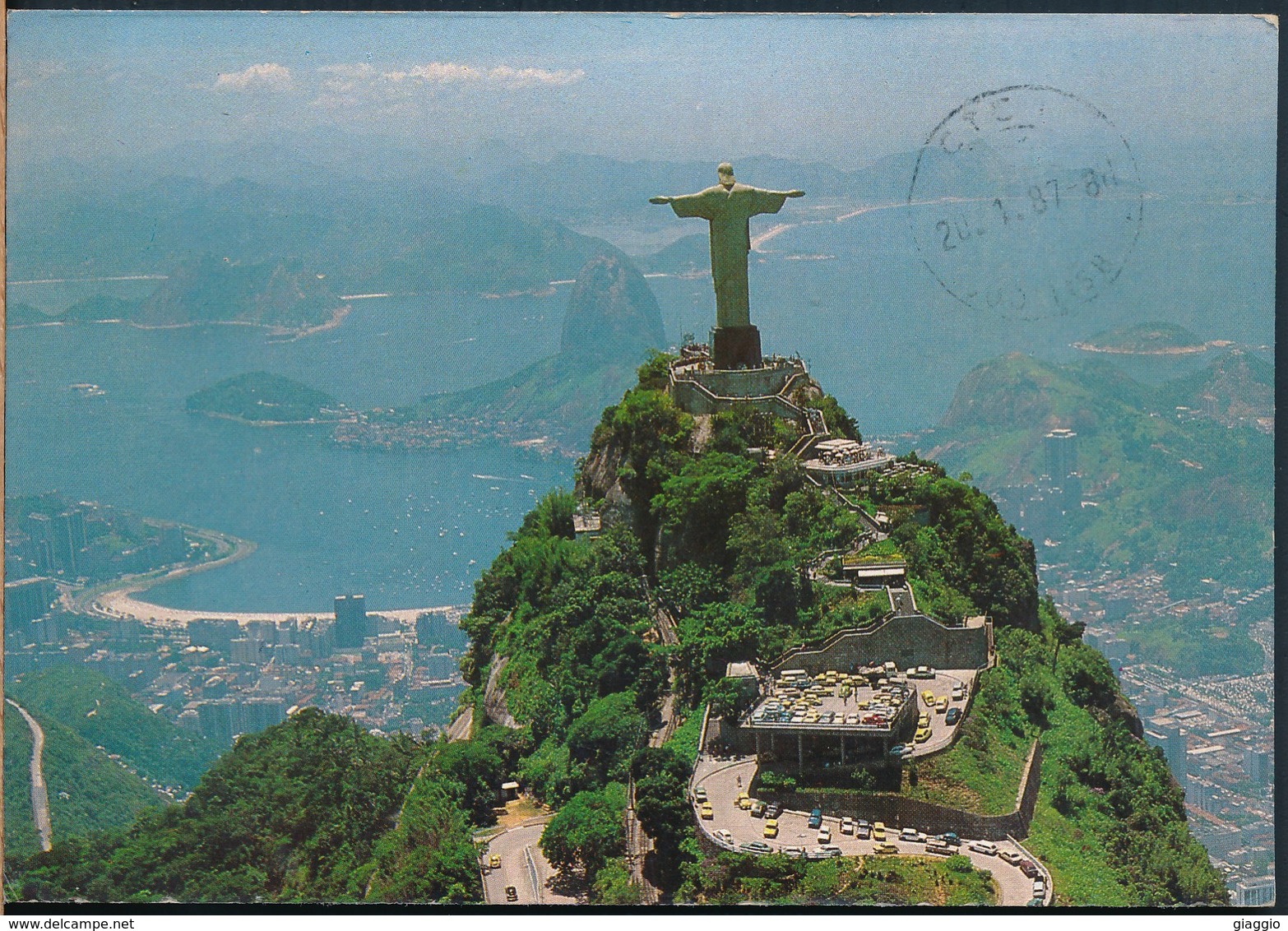 °°° 19999 - BRASIL - RIO DE JANEIRO - VISTA AEREA DO CORCOVADO - 1987 °°° - Rio De Janeiro