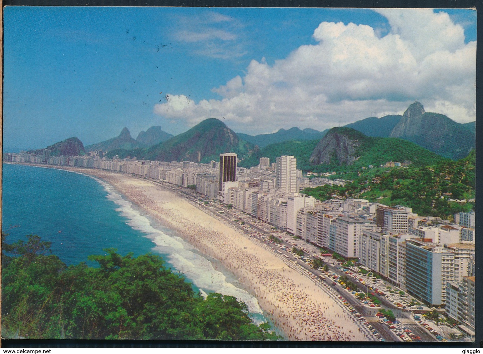 °°° 20000 - BRASIL - RIO DE JANEIRO - VISTA DAS PRAIAS DO LEME E COPACABANA - 2002 With Stamps °°° - Rio De Janeiro