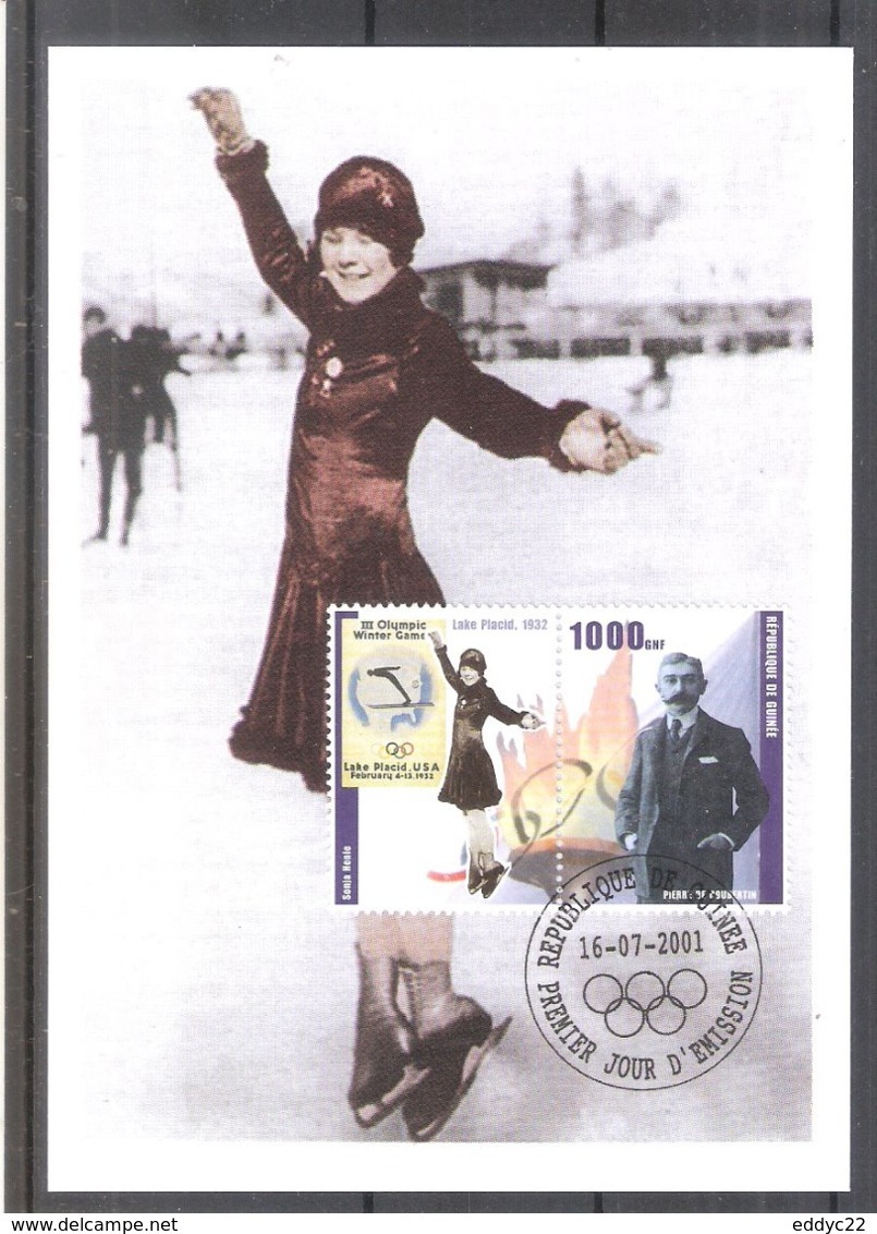 Olympic Games Lake Placid 1932 - Figure Skating - Sonja Henie - On CM Guinea (to See) - Winter 1932: Lake Placid