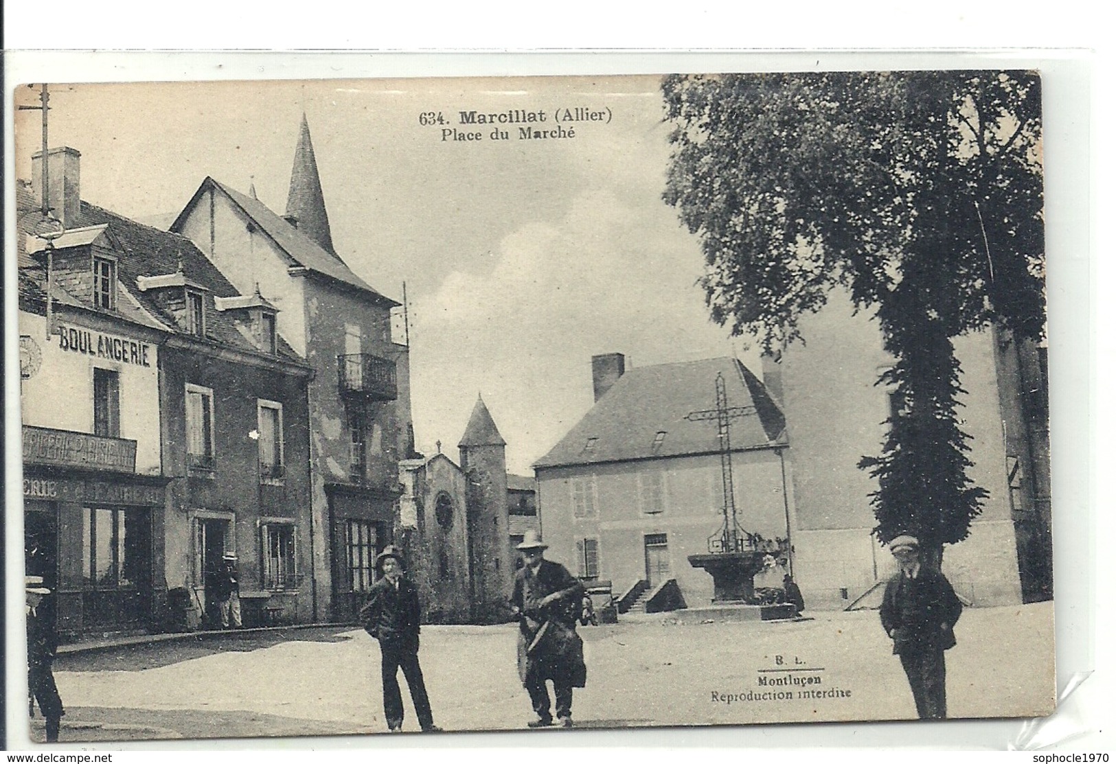 2020 - 03 - ALLIER - 03 - MARCILLAT - Place Du Marché Et Tambour De Ville - Andere & Zonder Classificatie