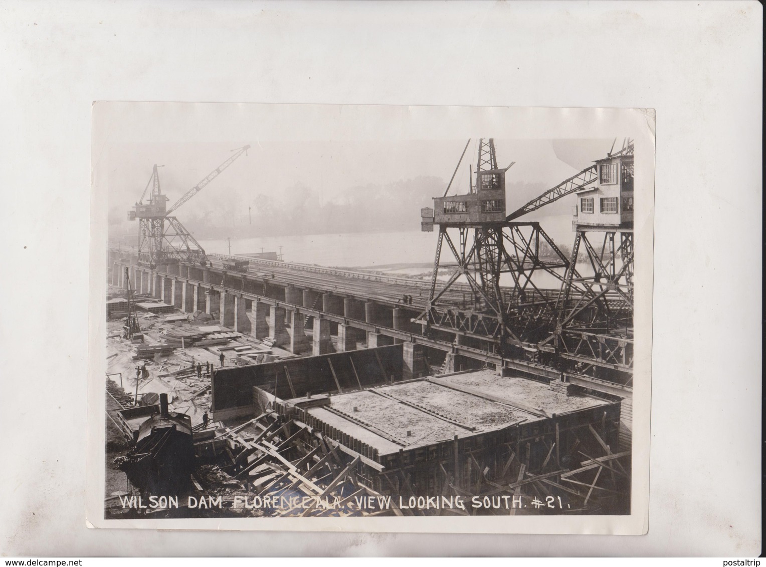 FORD'S PLANT MUSCLE SHOALS INDUSTRIAL POWERS WILSON DAM FLORENCE RAILROAD  21*16CM Fonds Victor FORBIN 1864-1947 - Profesiones