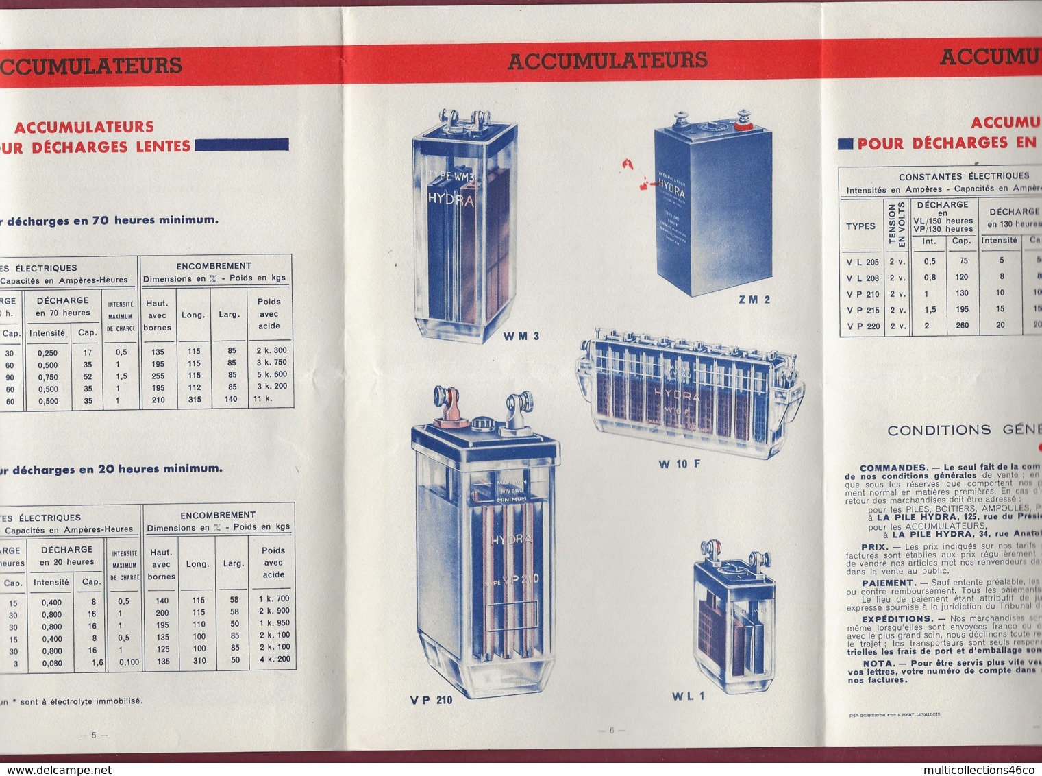 240320C - Catalogue 1950 LA PILE HYDRA éclairage Lanterne Camping - Elektrizität & Gas