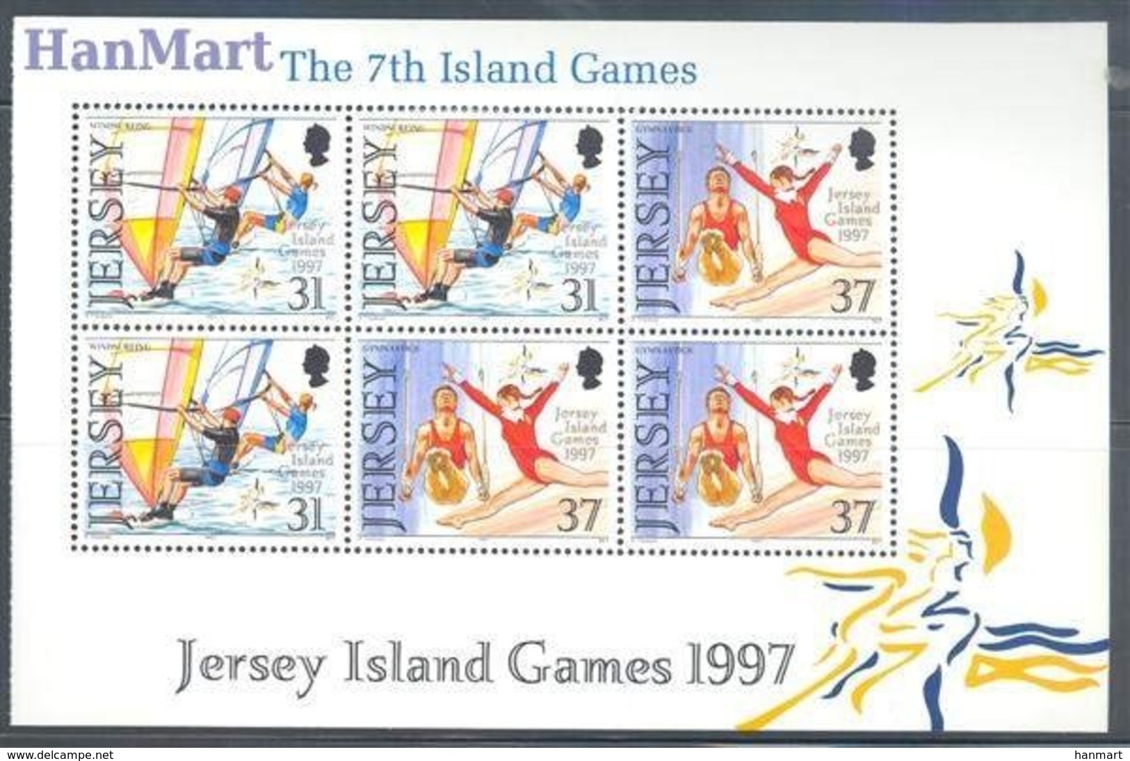 Jersey 1997 Mi Blatt 24 MNH ( ZE3 JRSh-blatt24 ) - Gymnastiek