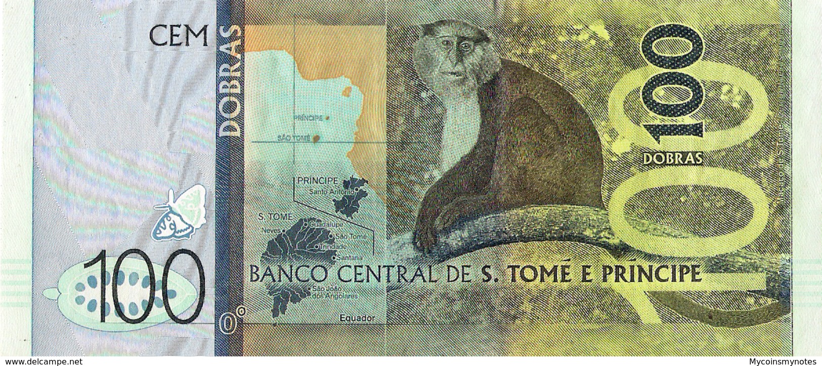 SÃO TOMÉ And PRÍNCIPE, 100 Dobras, P74, 2016 (2018), Prefix AE UNC - São Tomé U. Príncipe