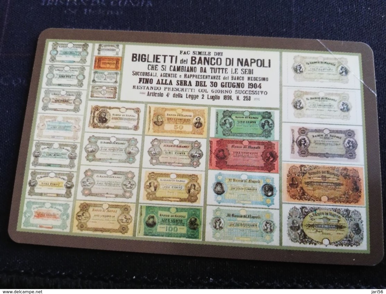 ITALIA/ITALY BANCO DI NAPOLI  LIRE 5.000  MINT    **767** - Publiques Publicitaires