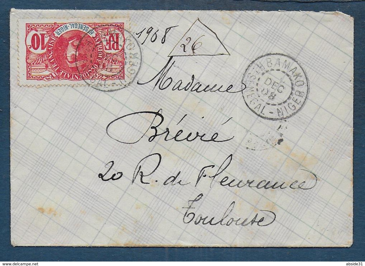 Cachet  BAMAKO Ht SENEGAL - NIGER  Sur Enveloppe Fantaisie Pour La France - Lettres & Documents