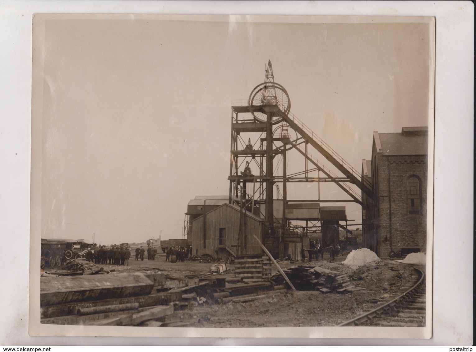 MINER'S DEATHS IN TOMB BELOW THE SEA HAIG PIT TERRIBLE DISASTER MINING MINE  26*20CM Fonds Victor FORBIN 1864-1947 - Profesiones