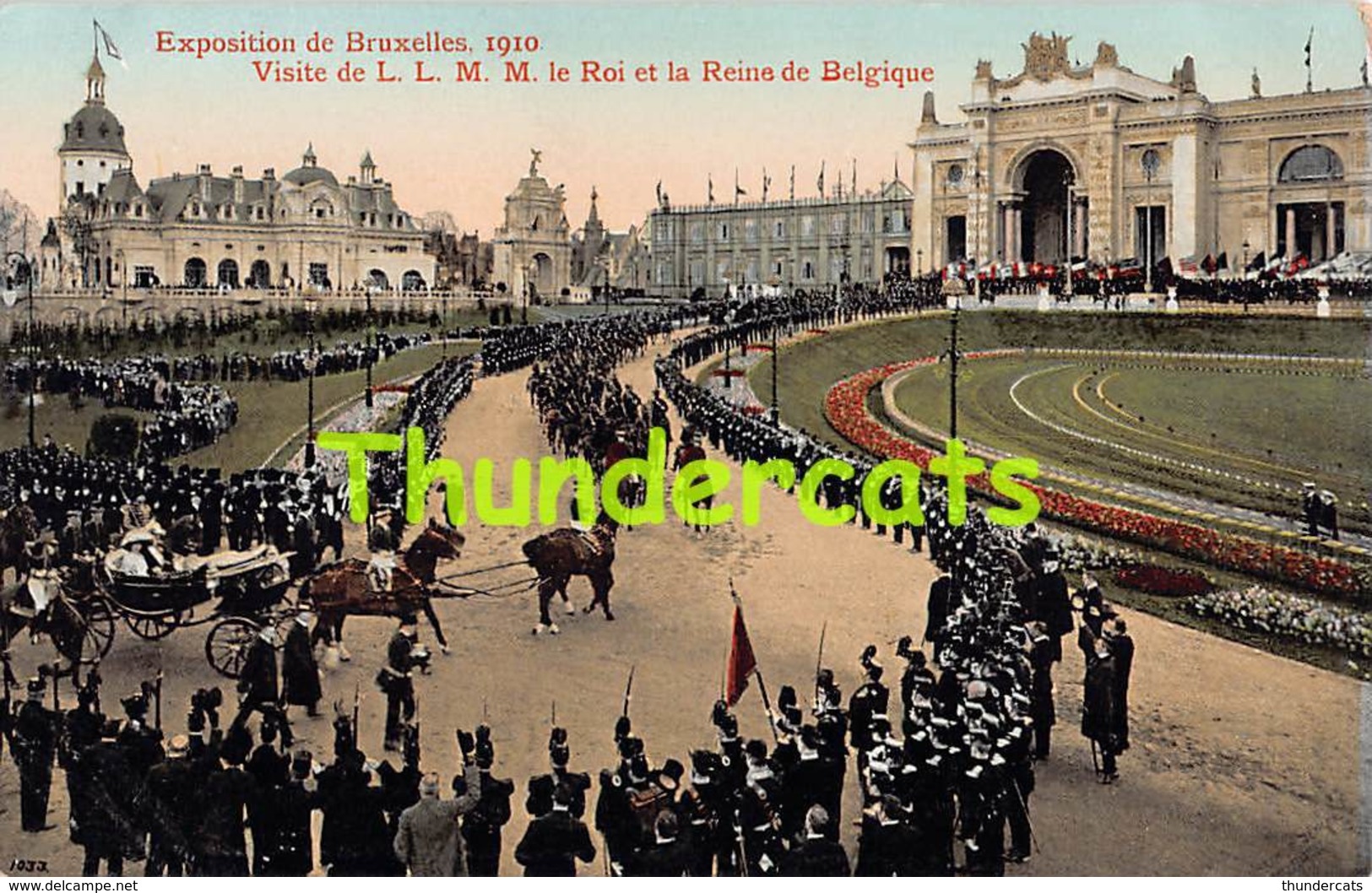 CPA BRUXELLES EXPOSITION 1910 VISITE L L M M LE ROI ET LA REINE DE BELGIQUE - Expositions Universelles