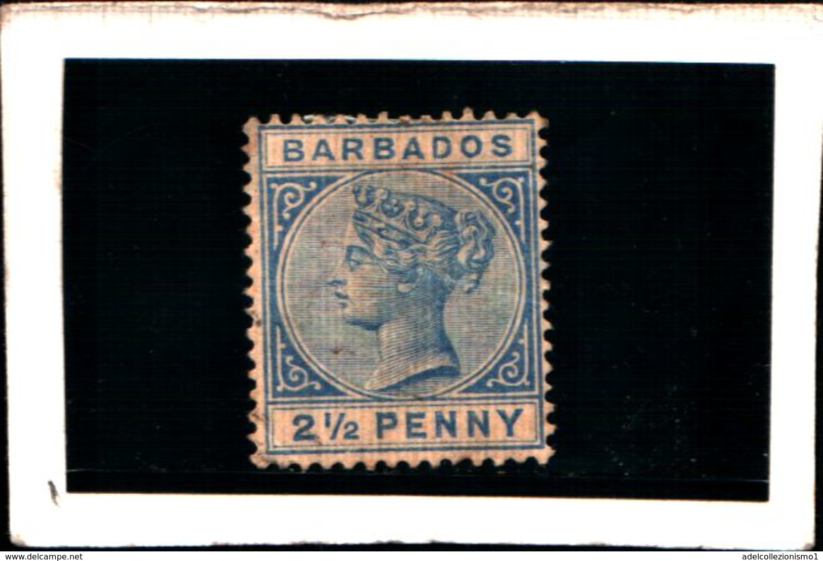 93757 ) BARBADOS 1882-86-REGINA VITTORIA 2.5 P. AZZURRO- MLH* - Barbados (...-1966)