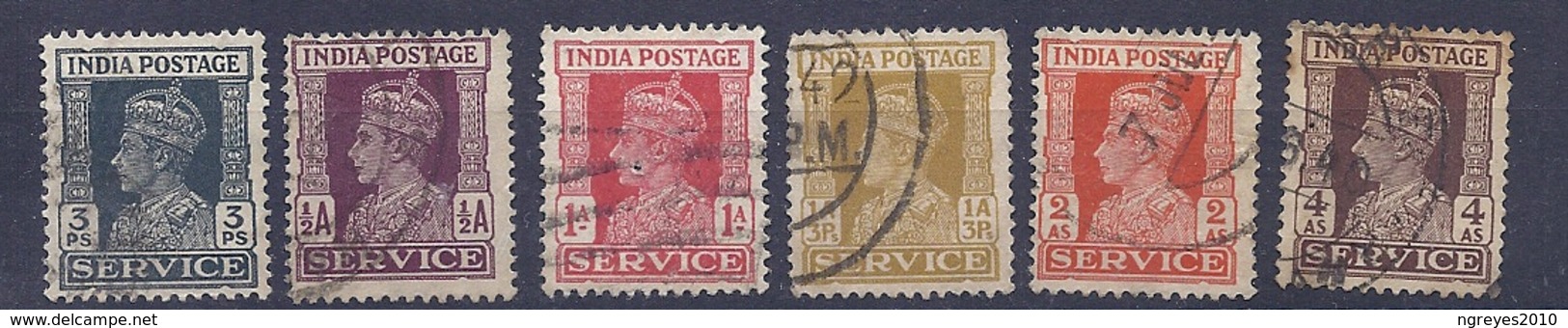 190032956  INDIA  YVERT    Nº   105/7/9/110/2/4 - Used Stamps