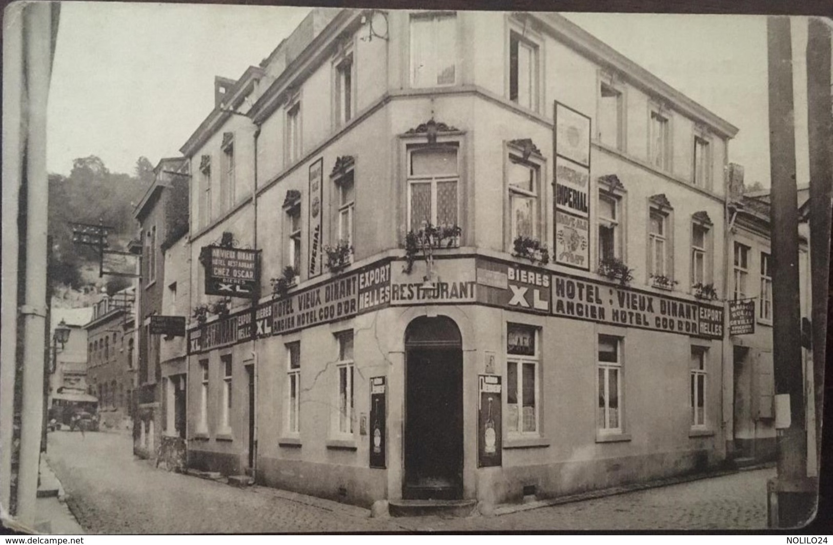 CPA, Dinant, "Au Vieux Dinant" Ancien Hôtel Du Coq D'Or, Propriétaire Oscar BELIN, Devanture, Enseigne, BELGIQUE - Dinant