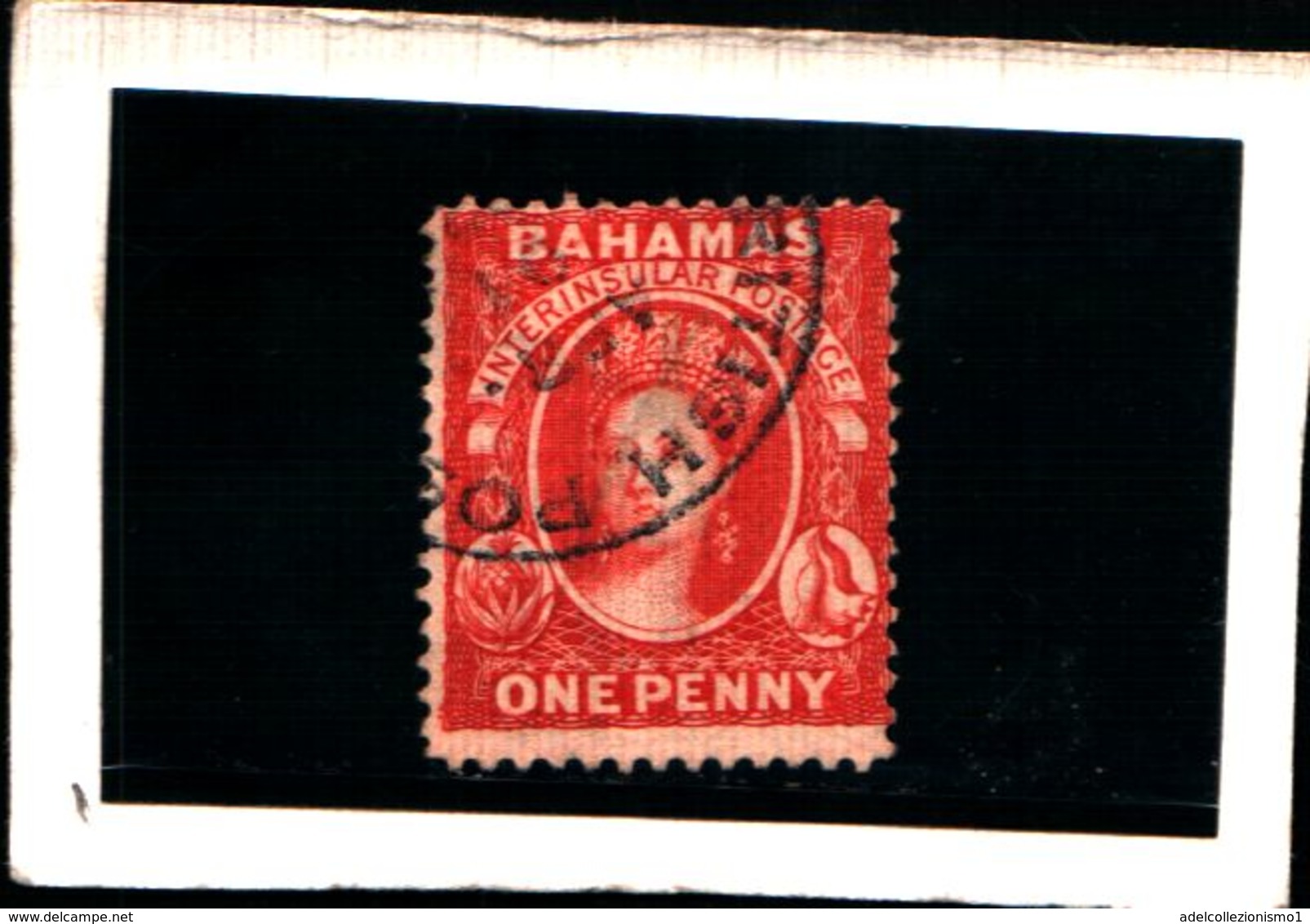 93768 ) BARBADOS 1882-REGINA VITTORIA 1 P. CARMINIO N.12-USATO DENT .14 - 1859-1963 Colonia Britannica