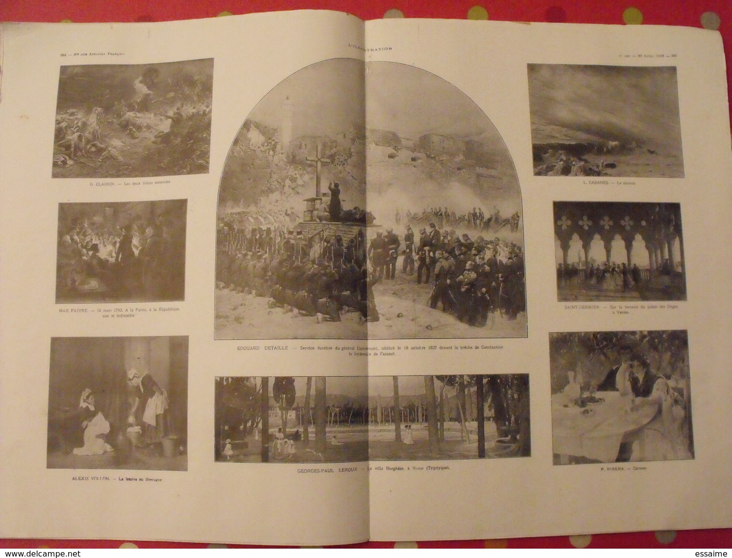 illustration n° 3505 du 30 avril 1910 spécial salon peinture. complet de ses images collées.