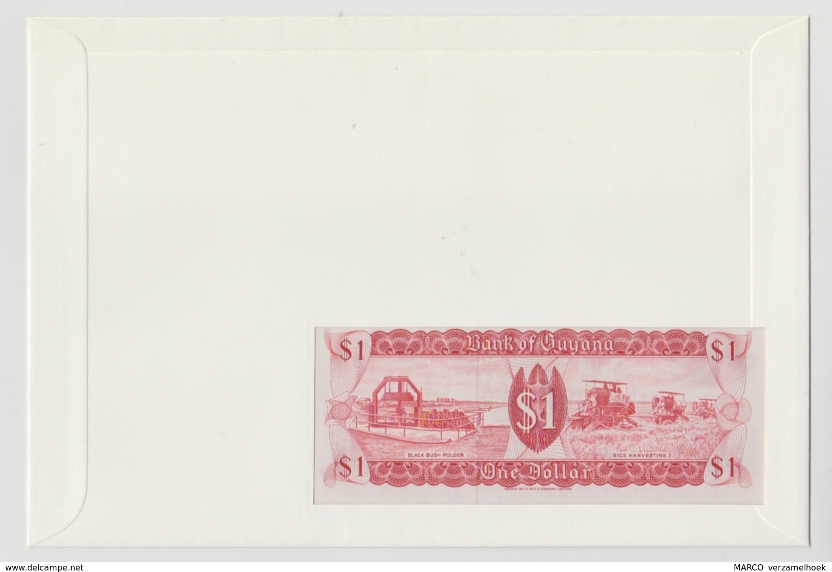 Bank Of Guyana Enveloppe1985 Banknote 1 Dollar UNC - Guyana