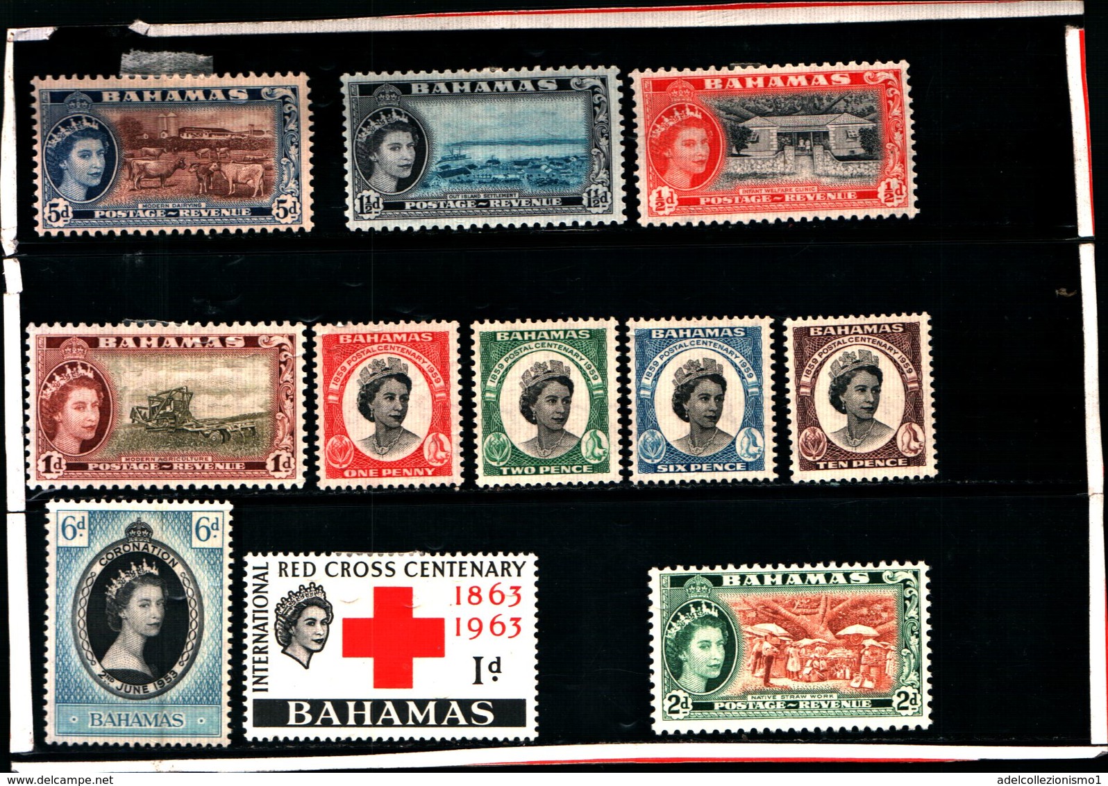 93780 ) BARBADOS LOTTO FRANCOBOLLI - MLH* - 1859-1963 Colonia Britannica