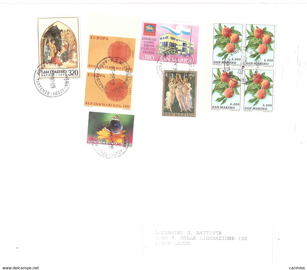 AFFRANCATURA MISTA CON EUROPA 1970 E NATALE 1979 - Storia Postale