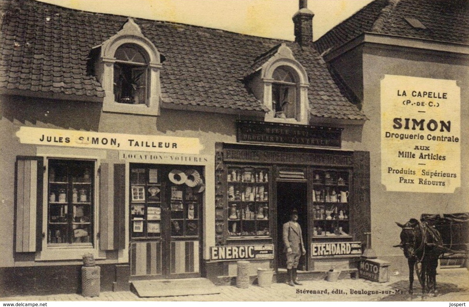 RPCP/ Boulogne Sur Mer,  La Capelle Les Boulogne , Magasin Jules Simon Tailleur, Droguerie - Coches