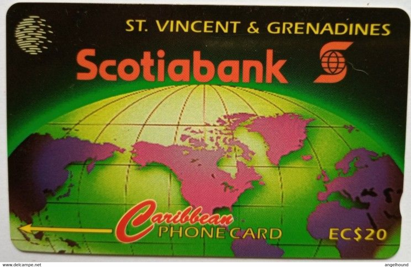 St. Vincent And Grenadines Cable And Wireless 12CSVA EC$20 " Scotiabank " - St. Vincent & Die Grenadinen