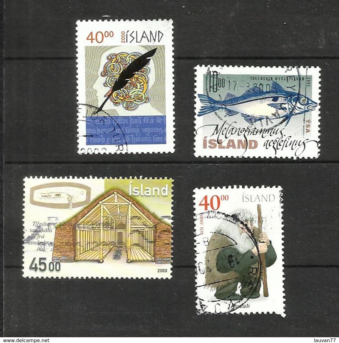 Islande N°886, 897, 902, 904 Cote 4.25 Euros - Used Stamps