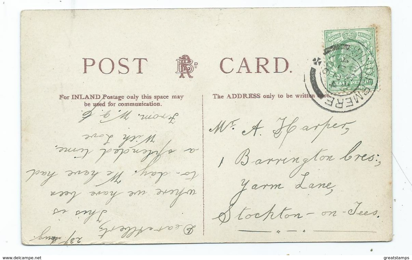 Postcard Cumbria Coniston Rp Posted 1906 Windermere - Other & Unclassified