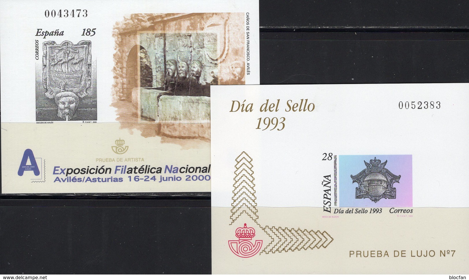 Imperf.EXPO 2000 Spanien SD28 3101B+Bl.84 SD72 ** 37€ Brunnen Briefkasten Pruebas Bloc Ss Philatelic Black Sheets Espana - Proeven & Herdrukken