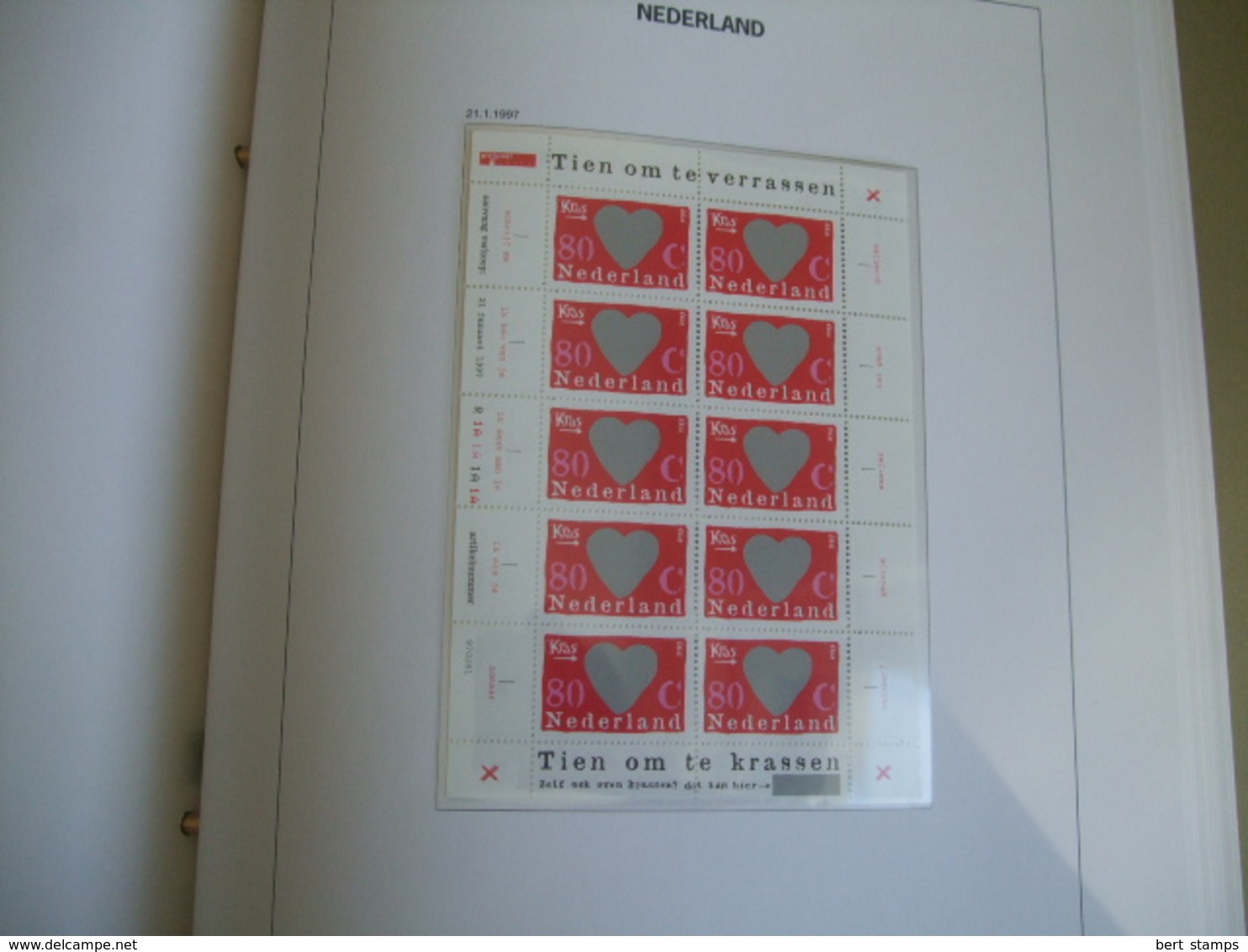 Collection Netherlands in DAVO LUXE album 1996 till 1999 MNH including extra sheets