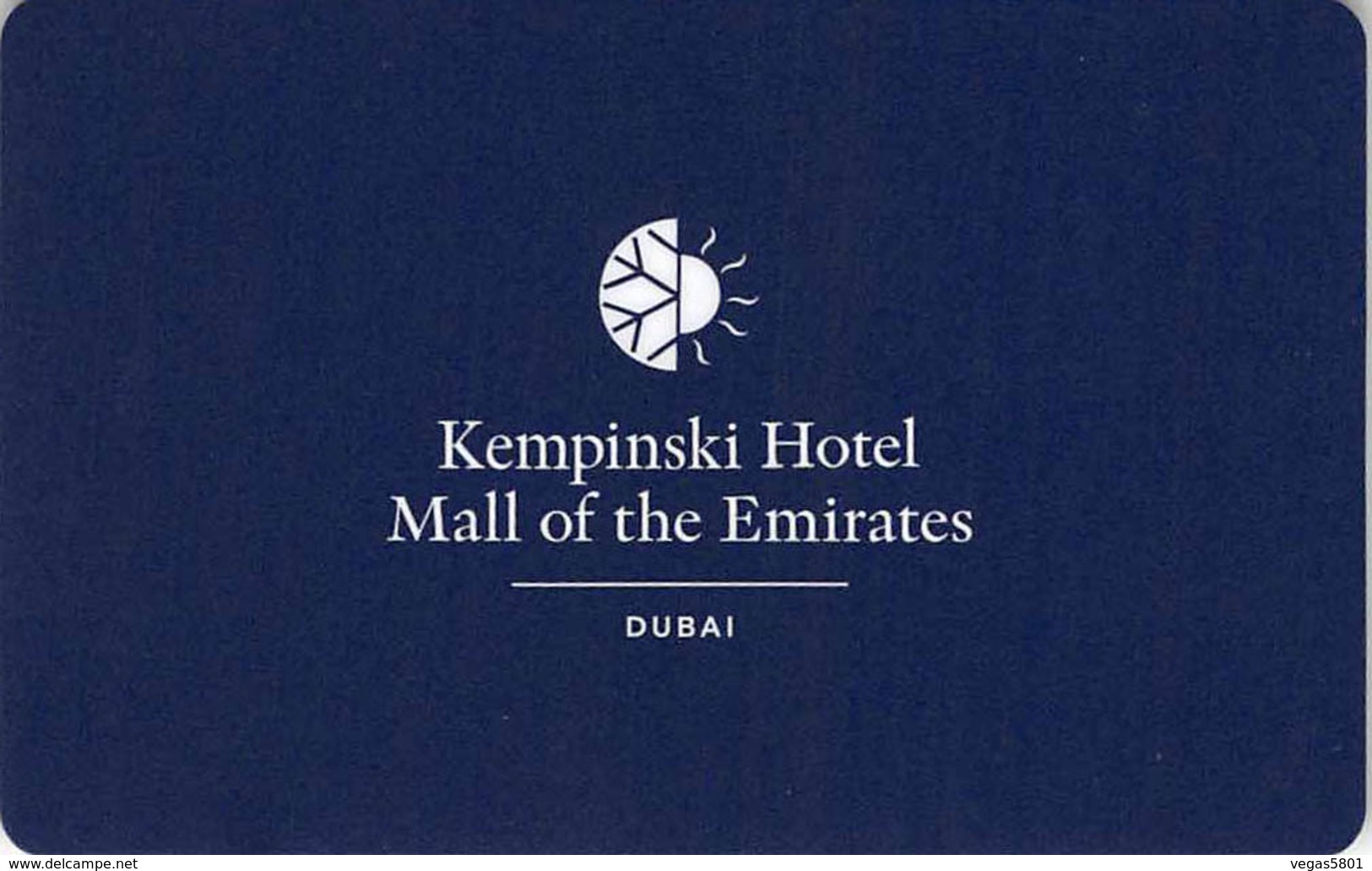 Kempinski Mall Of The Emirates - Dubai - Hotel Room Key Card, Hotelkarte, Schlüsselkarte, Clé De L'Hôtel - Hotelkarten