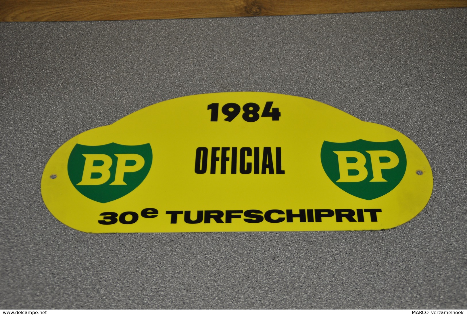Rally Plaat-rallye Plaque Plastic: 30e Turfschiprit Breda 1984 OFFICIAL BP - Rallyeschilder
