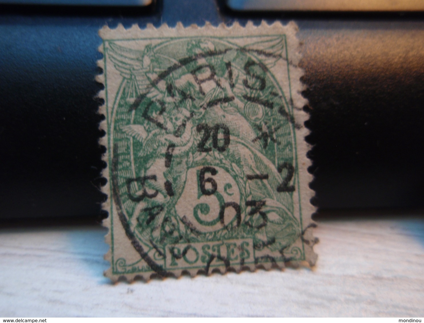 Timbre  Type Blanc 5 C N° 111 - Oblitéré  - PARIS 1903 - 1900-29 Blanc