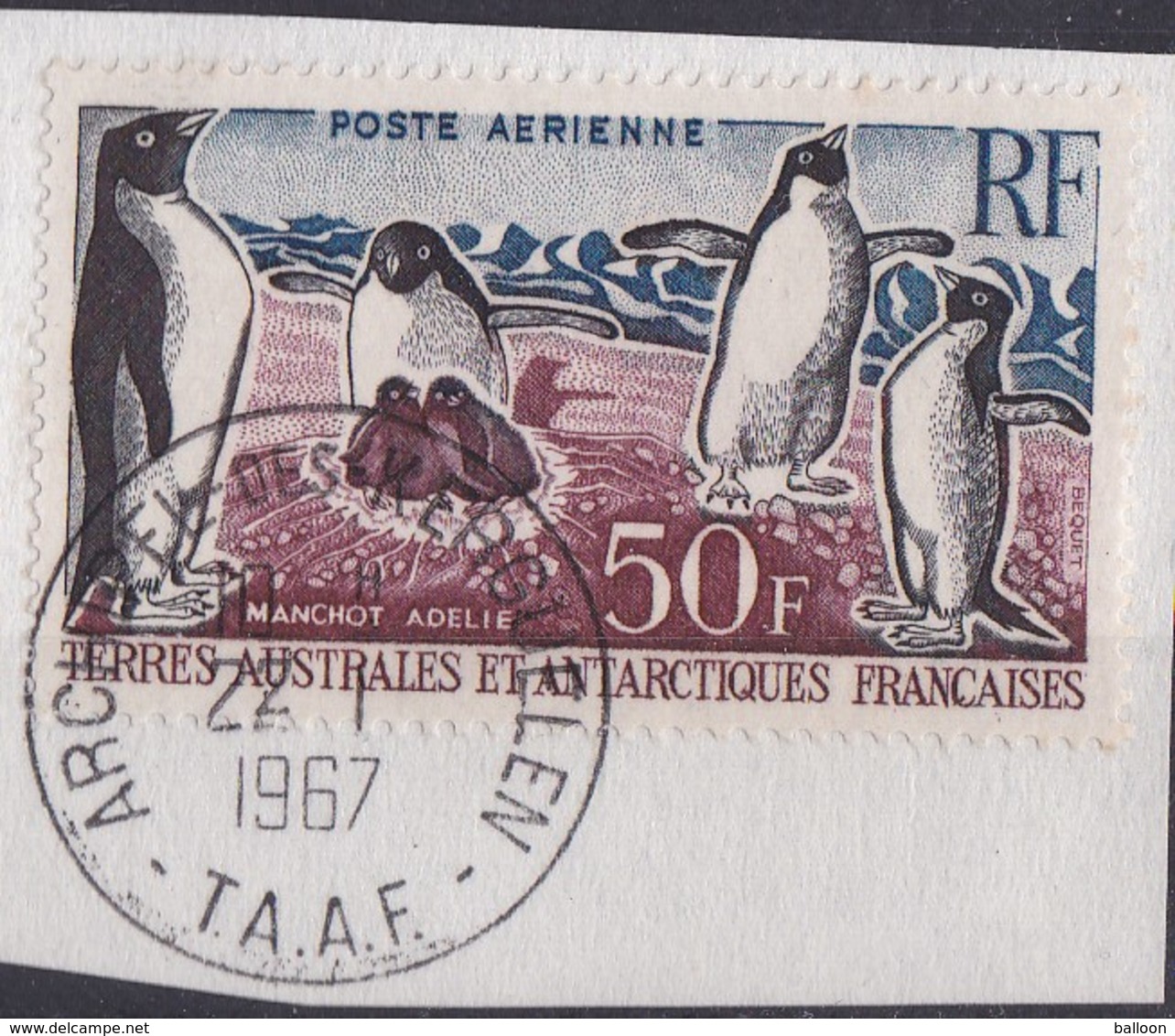 TAAF - N° PA 5 - Manchots Adélie - 20 % De La Cote - Used Stamps