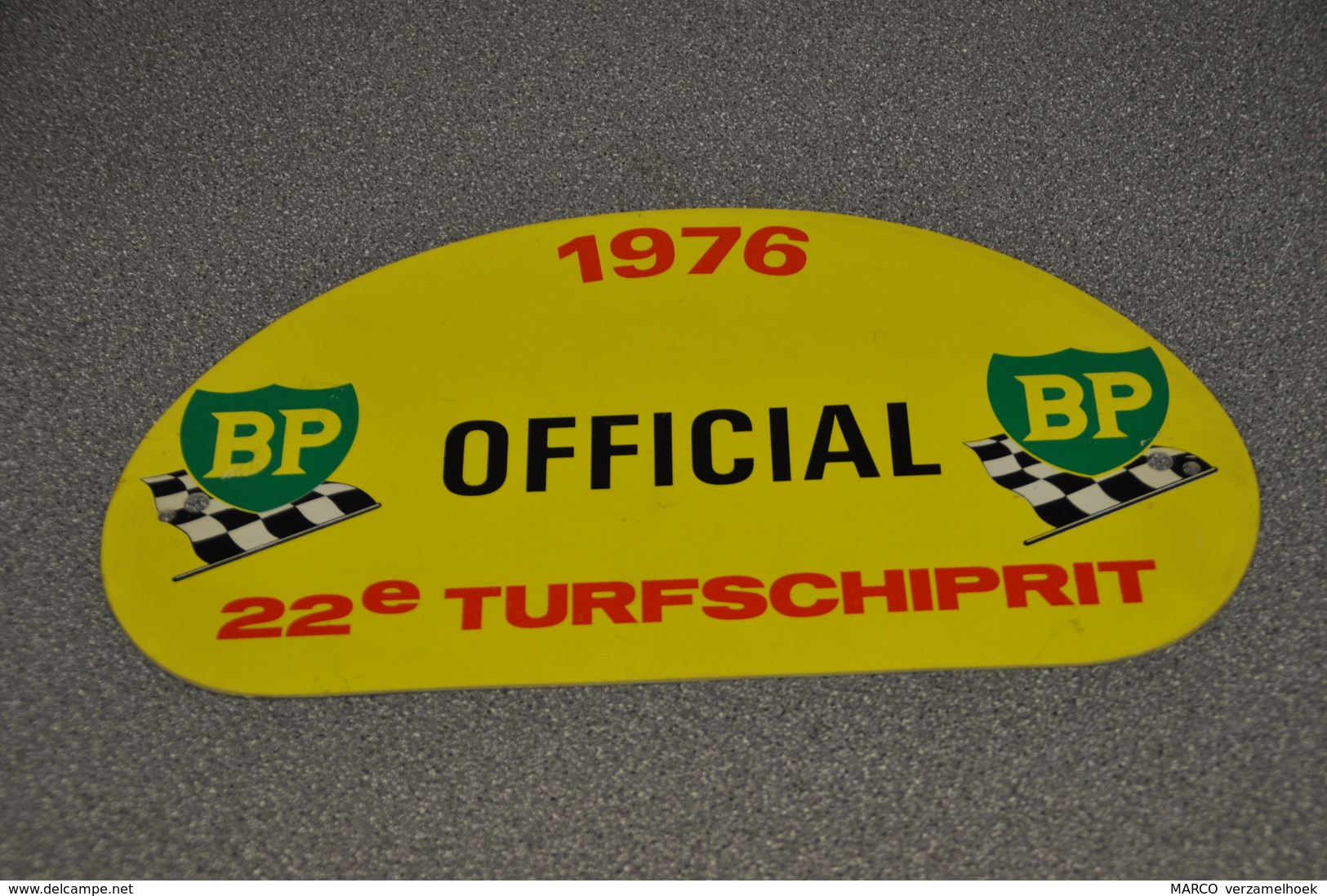 Rally Plaat-rallye Plaque Plastic: 22e Turfschiprit Breda 1976 OFFICIAL BP - Rally-affiches
