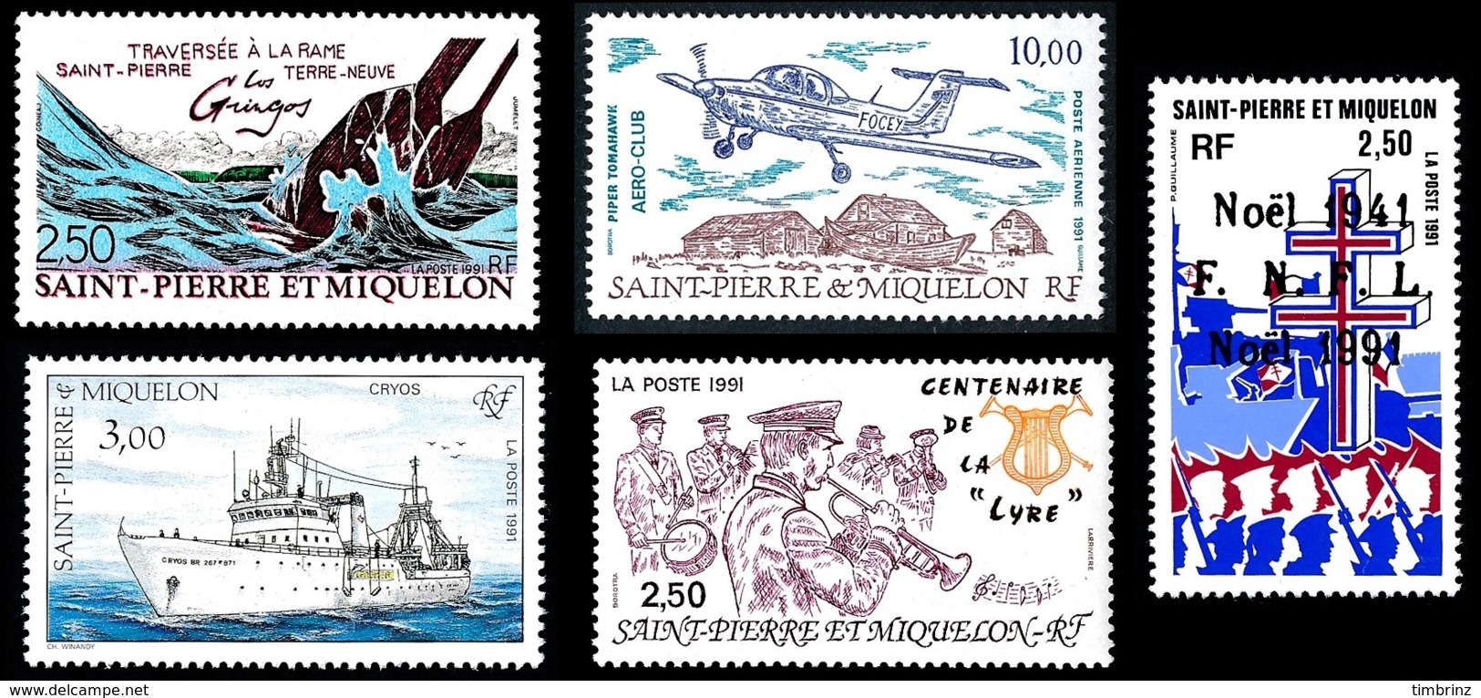 ST-PIERRE ET MIQUELON  - Année Complète 1991 + AVION - Yv. 534 à 554 + PA 70 ** MNH  22 Tp  ..Réf.SPM11785 - Full Years