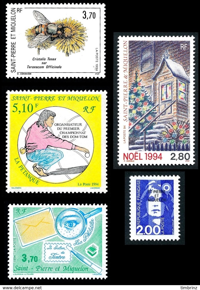 ST-PIERRE ET MIQUELON  - Année Complète 1994 - Yv. 592 à 608 Dont BF ** MNH  17 Tp  ..Réf.SPM11783 - Années Complètes