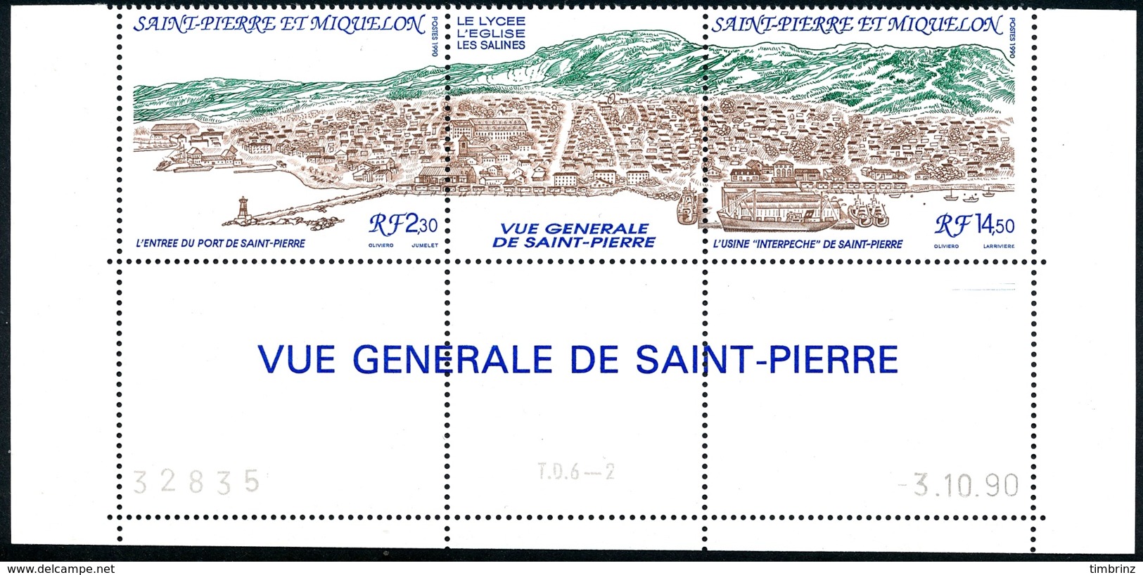 ST-PIERRE ET MIQUELON  - Année Complète 1990 + AVION - Yv. 513 à 533 + PA 69 ** MNH  22 Tp  ..Réf.SPM11782 - Annate Complete