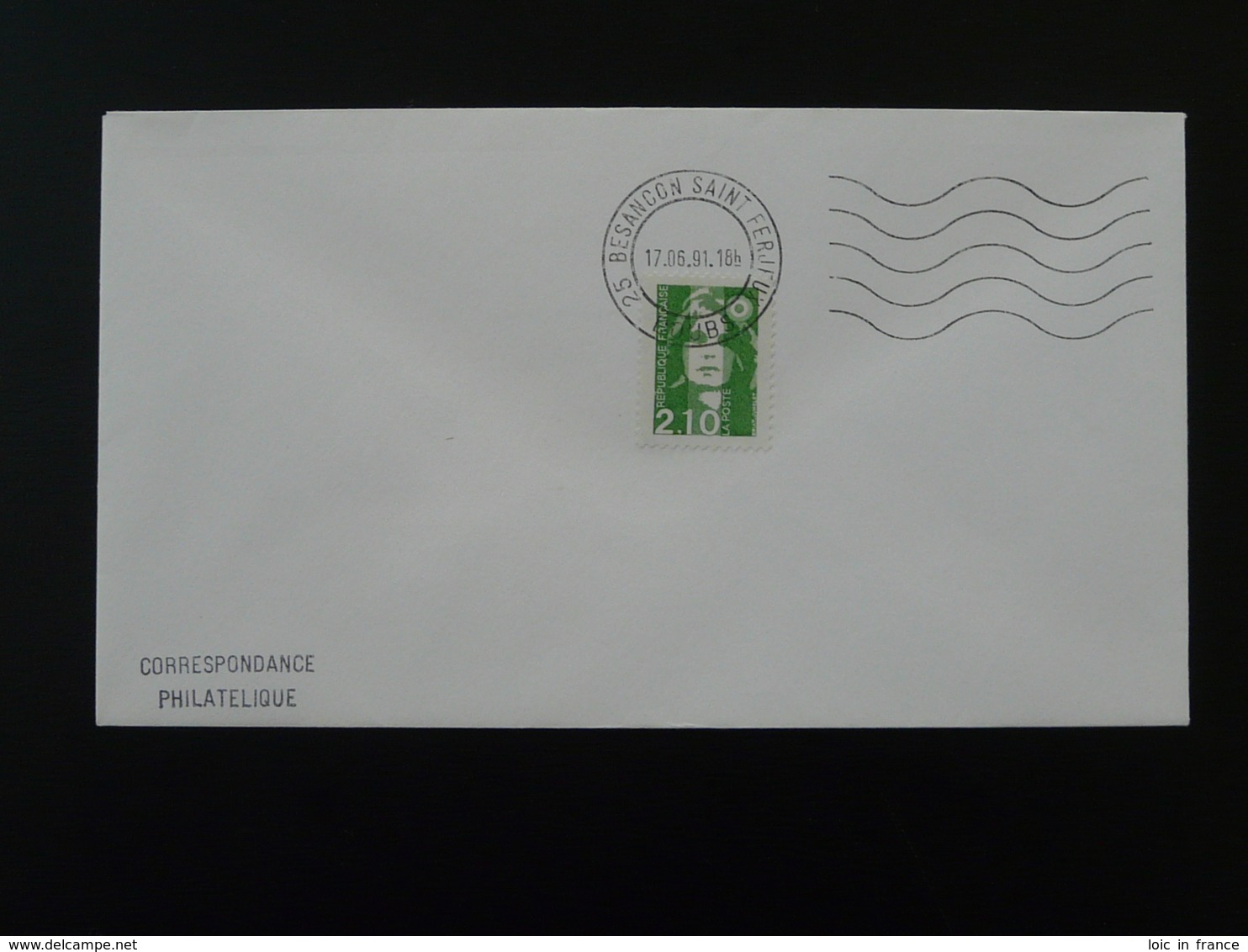 Couronne Double Cercle 5 LO Besancon Saint Ferjeux 1991 Flamme Sur Lettre Postmark On Cover 25 Doubs - Oblitérations Mécaniques (Autres)