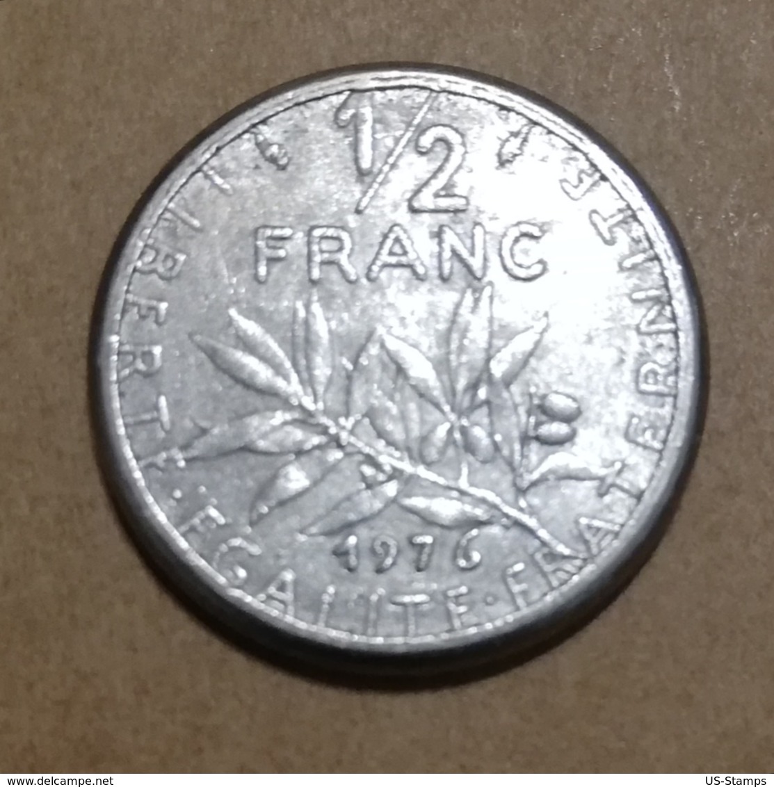 RARE - France - Pièce De 1/2 Franc Semeuse 1976 Fautée - Variétés Et Curiosités