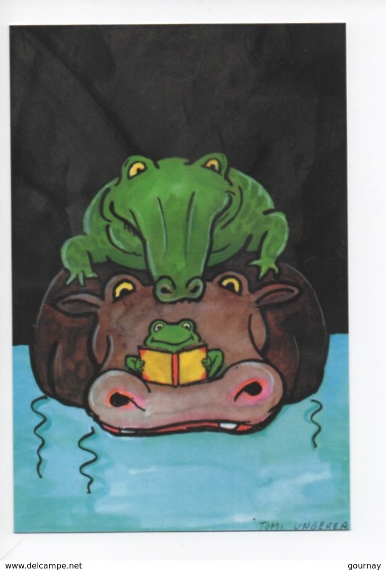 Tomi Ungerer - Exposition Rouen 2014 Diognenes Verlag (Strasbourg) Crocodile Hippopotame Grenouille - Cp Vierge - Ungerer